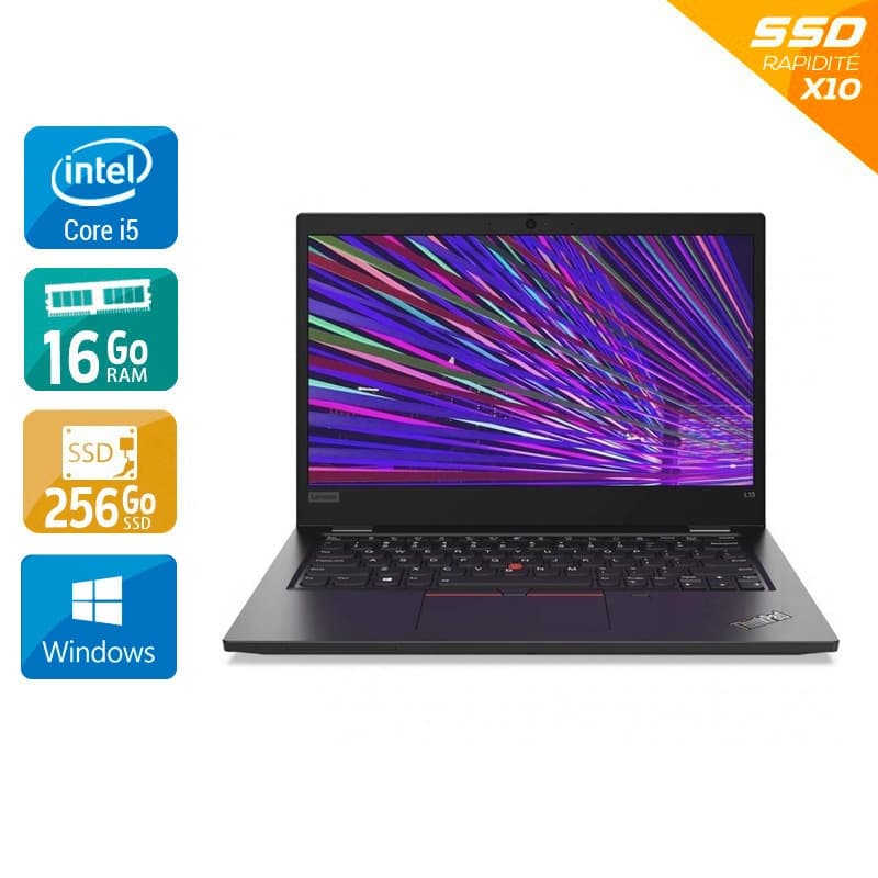 Lenovo ThinkPad L13 Gen 2 13,2'' i5 Gen 11 - 16Go RAM 256Go SSD Windows 11 - Etat du Produit : État correct État correctOccasion certifiée reconditionnée