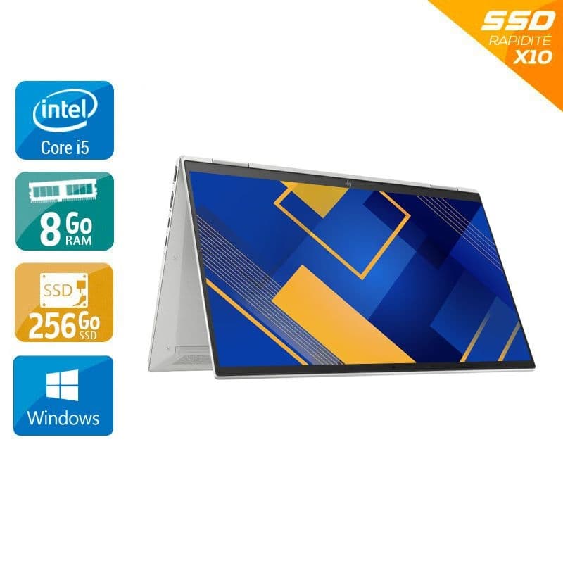HP EliteBook X360 1030 G8 NOTEBOOK PC 13'' i5 Gen 11 - 8Go RAM 256Go SSD Windows 11 État correctOccasion certifiée reconditionnée