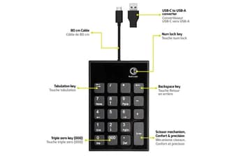 Pave Numerique Filaire USB-C & USB-A