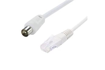 Cordon Balun RJ45 M / TV 9.52mm M - PASSIF - 1m50