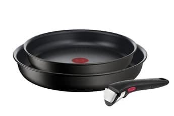Batterie de cuisine Tefal LOT 2 POELES 22/26 CM + POIGNEE AMOVIBLE INGENIO ECO RESIST INDUCTION L3979002