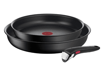 Batterie de cuisine Tefal LOT 2 POELES 24/28 CM + POIGNEE AMOVIBLE INGENIO ECO RESIST INDUCTION L3979102