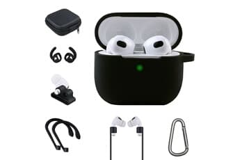 Kit accessoires 7 en 1 pour AirPods 3rd Gen Noir
