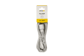 RALLONGE 6A 5M BLANCHE