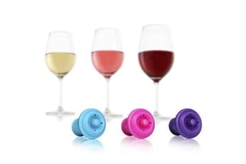 Lot de 3 bouchons colorés pour pompe à vin