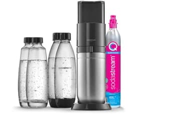 Machine à soda et eau gazeuse Sodastream DUO Noire + 2 carafes + 2 bouteilles