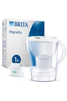 Bouteille et carafe filtrante Brita BRITA Carafe filtrante Marella blanche (2,4L) inclus 1 cartouche filtrante MAXTRA PRO All-in-1
