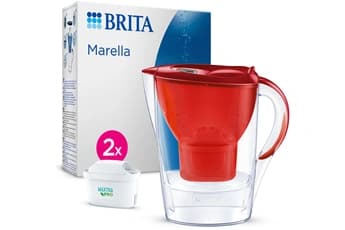 Bouteille et carafe filtrante Brita Marella rouge 2 mois (inclus 2 cartouches filtrantes MAXTRA PRO All-in-1)