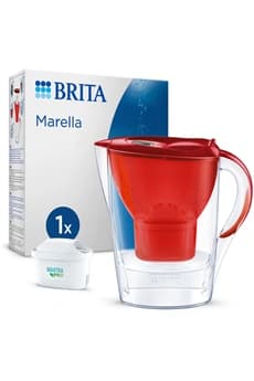 Bouteille et carafe filtrante Brita Carafe filtrante Marella rouge (2,4L) inclus 1 cartouche filtrante MAXTRA PRO All-in-1