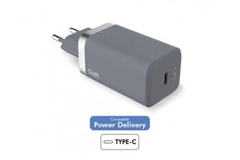 Chargeur secteur 20W 1 Port C + Cable C/C 1,2m Recycle Gris