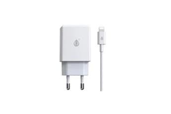 Chargeur secteur USB-C + câble Lightning -> USB-C Blanc