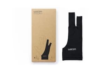 Gant de dessin noir, taille unique, pour droitiers et gauchers, extensible, durable et respirant. Fabrique a partir de materiaux recycles.
