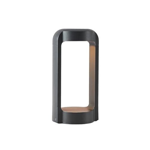 Lucande LED Borne Eclairage Exterieur Habsa (Moderne) en Noir Aluminium (1 lampe,à), Lumineuse Luminaire Lampe Jardin Led