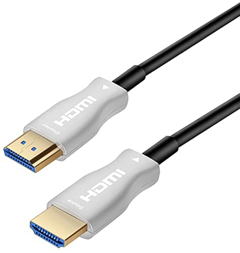 PremiumCord 4K Câble à Fibre Optique HDMI 2.0, Ultra High Speed 18 Gbit/s, EDID, Arc, HDR, Résolution 4K@60Hz 2160p, Full HD@240Hz, Compatible PS5, Xbox, PC, TV, Noir, Longueur 7 m