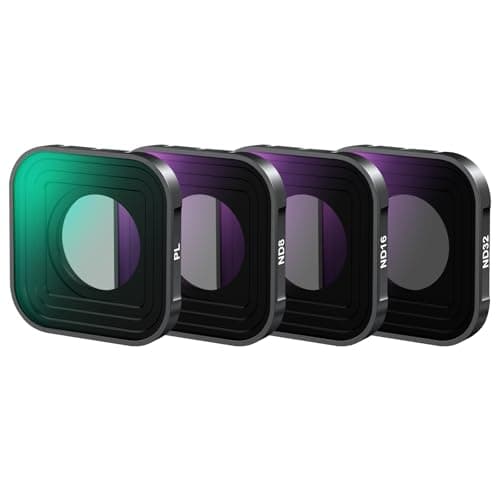 NEEWER PL Filtre ND Compatible avec GoPro Hero 13 12 11 10 9 Noir, Lot de 4 PL ND8 ND16 ND32 Kit de Filtres d'Objectif à Densité Neutre Mince Multicouches HD Accessoire pour Caméra d'Action, FL-GP18