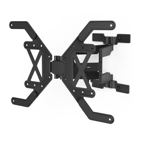 Hama Support Mural TV Orientable Inclinable Extensible Ultrafin Garantie 10 Ans (TV 37" à 90", 229cm 40kg Max, Inclinaison -12°/+3 °, Rotation 120°, VESA 600x400 Max, Easy Fix Chevilles Fischer) Noir