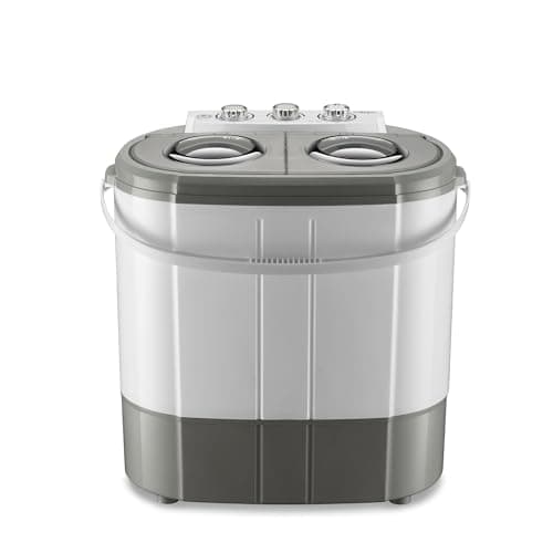 Wiltec Mini machine à laver et sèche-linge – 60 x 36 x 60 cm – Capacité de lavage de 3 kg/d’essorage de 2 kg – 230/135 W – Lave-linge robuste pour camping, voyage, déplacement