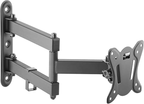 RICOO S7311 Support Mural Écran PC TV 13 17 19 22 24 27 28 32 34 Pouces VESA 75x75 100x100 Orientable Inclinable Rotatif Universel Fixation Murale TV
