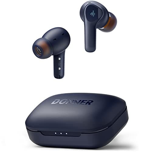Donner Casque Bluetooth, Écouteur Sport Réduction de Bruit Multimode, Graves Musclés, 4 Micros, 36H Autonomie, Charge sans Fil, APP Son Personnalisé, Mode Gaming, Bleu