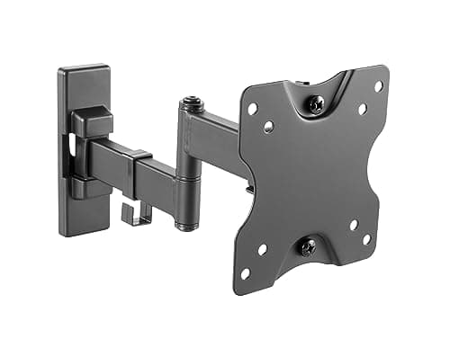 RICOO S5011 Support Mural Écran PC TV 13 17 19 22 24 27 28 32 34 Pouces Rotatif Orientable Inclinable Universel Fixation Murale TV Noir VESA 75x75 100x100