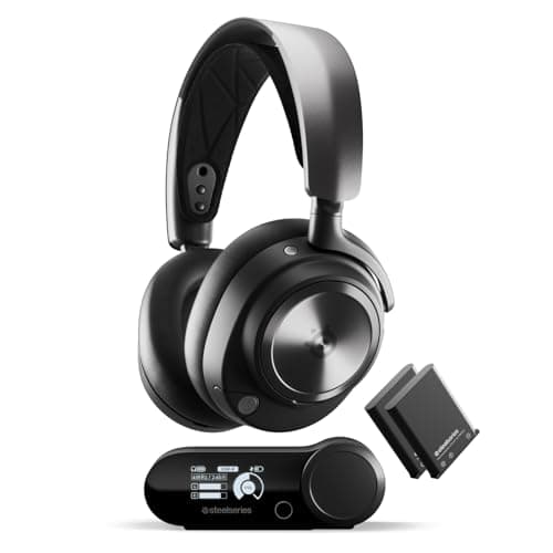 SteelSeries Casque gaming multi-système Arctis Nova Pro Wireless - Haut-parleurs magnétiques en néodyme - Réduction de bruit active -Autonomie sans fil illimitée -Micro ClearCast Gen 2 - PC,PS5,Mobile