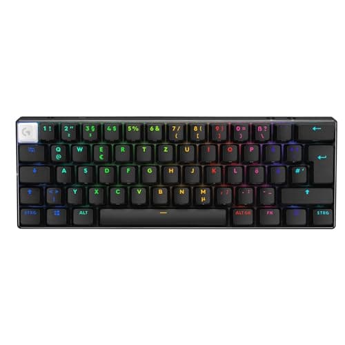 Logitech G Pro X 60 Lightspeed, Clavier Gaming sans Fil, mécanique Ultra Compact TKL 60% pour PC Windows, Noir, Deutsches QWERTZ-Layout