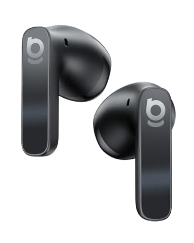 Baseus BS1 NC Écouteurs Bluetooth sans Fil Semi-in-Ear, Ecouteurs San Fil avec Réducteur de Bruit Actif, Hi-Res, Driver 13 mm, 6-Mic AI pour Appels Clairs, IP55, Autonomie de 40 Heures, Bluetooth 6.0