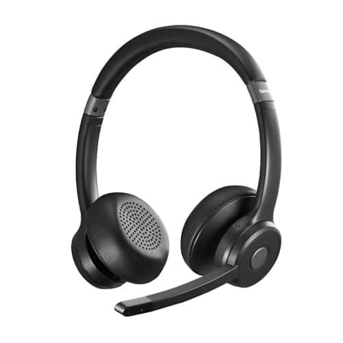 Hama BT700 Casque Bluetooth® - Connexion Multipoint, Microphone Intégré, Bluetooth® 5.2, Casque Rechargeable en USB C, Touches Multifonctions, Autonomie 45 h - Noir