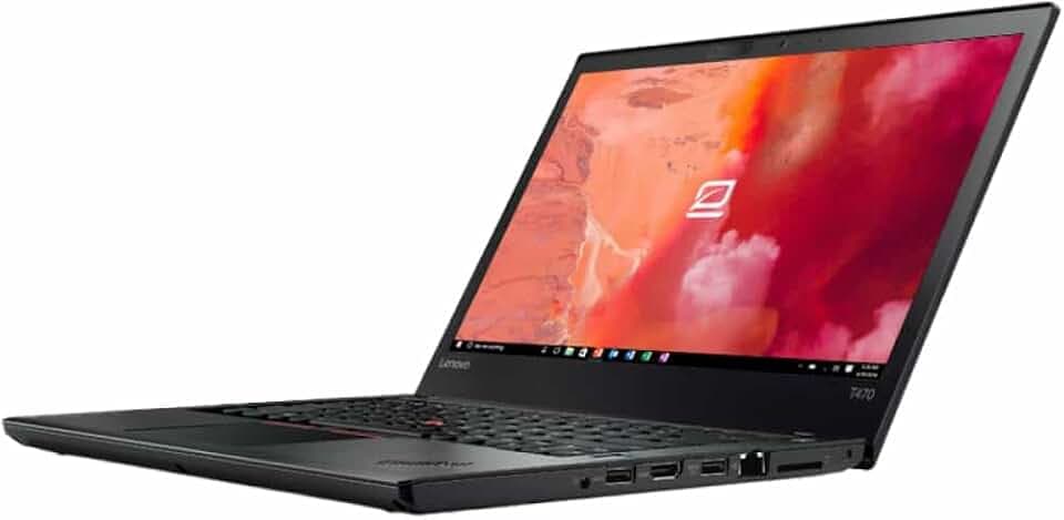 Ordinateur Portable 14 Pouces, PC Portable 14 Pouces, Lenovo ThinkPad T470, i5-7300U, RAM 16 Go, SSD 512 Go, Laptop Windows 11 Pro, clavier AZERTY Français, Webcam, Garantie 2 Ans (Reconditionné)