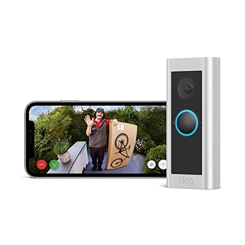 Ring Sonnette vidéo Pro filaire (anciennement Video Doorbell Pro 2) | Sonnette extérieure avec caméra, vidéo 1536p HD en plan moyen, détection de mouvements 3D, wifi | Essai Ring Home gratuit 30 j.