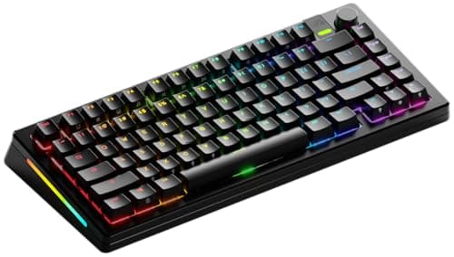 GLORIOUS Gaming GMMK 3 Pro : Clavier mécanique sans Fil, Bluetooth, 2,4 GHz, switches MX (Hot Swap), Corps alu et Joints modulaires, Capuchons doubleshot, TKL 75%, américaine QWERTY - Noir