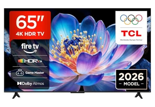 TCL 65V6D 65 Pouces 4K HDR, Fire TV, HDR10+, Dolby Atmos, DTS:X, Game Master, Motion Clarity, AirPlay 2, Press & Ask Alexa