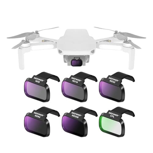 NEEWER Pack de 6 filtres ND CPL compatible avec DJI Mini 4K/2/Mavic/SE/2 SE,pour objectif de drone,filtres polarisants circulaires à densité neutre ND8/ND16/ND32/ND64/ND256,verre HD multicouche,FL-B32