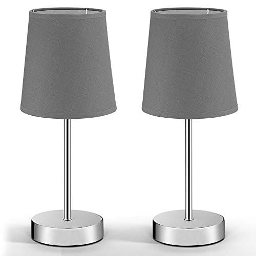 Lampe de table Lampe de chevet avec abat-jour anthracite Lampe table bureau Moderne 15W Maison Déco intérieur