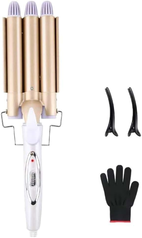 Boucleur à cheveux à 3 barils grandes ondulations, Reyke fer ondulé 22 mm avec température réglable, chauffage rapide, grande ondulation pour cheveux longs/courts, outil de coiffage des cheveux