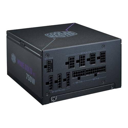 Cooler Master MWE Gold 750 V3 Bloc d'alimentation modulaire Complet, 850 W, 80+ Gold, ATX 3.1 | 90° | PCIe 5.1, conçu prêt à l'emploi Nvidia RTX 5070 Ti | AMD RX 9070 XT, Mode zéro TR/Min, Couvercle