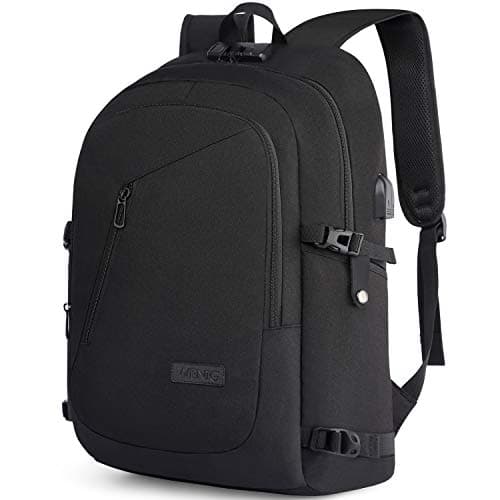 Sac à Dos Ordinateur Portable 17 Pouces Antivol Imperméable Homme Grande Capacité PC Portable avec Chargement USB Sac à Dos de Voyage Affaires pour Loisir Scolaire Collège - Noir
