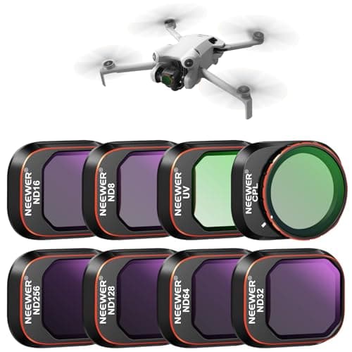 NEEWER Lot de 8 filtres ND et CPL compatibles avec DJI Mini 4 Pro, UV, CPL, ND8, ND16, ND32, ND64, ND128, ND256, Filtre polarisant, Accessoires d'objectif de Drone à densité Neutre, Multi-Couches