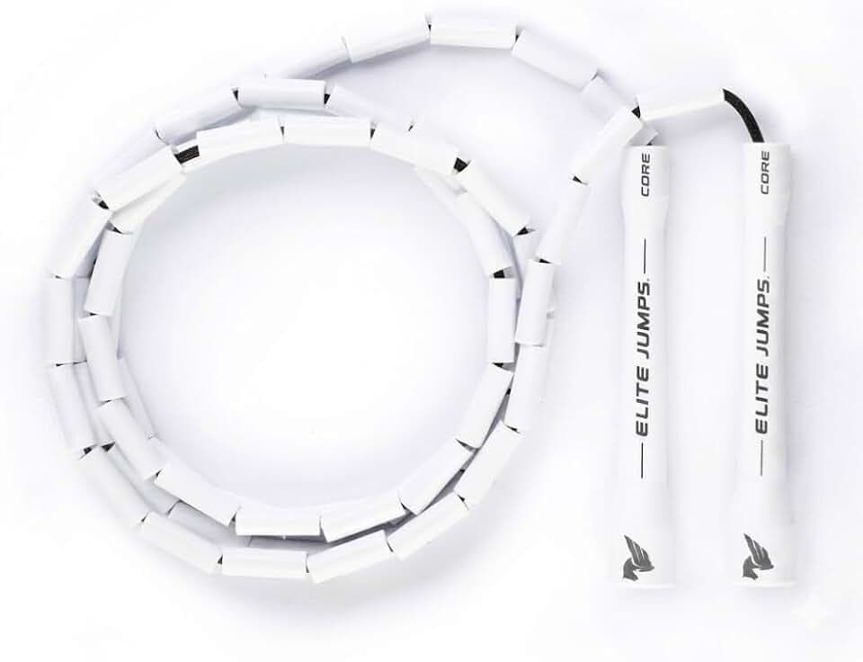 Elite Jumps Corde à Sauter a Perles pour Adultes – Corde Segmentée 25 mm avec Poignées Incassables – Réglable, Durable & Sans Nœuds pour Cardio, Coordination & Entraînement Technique