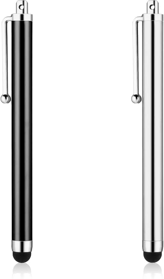 Andibro Stylets Universels pour Écrans Tactiles, 2 Pièces, Stylets Sensibles, Compatibles avec Tablette, Smartphone et Ordinateur Portable