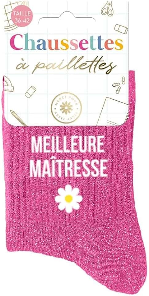STC Chaussettes paillettes meilleure maitresse