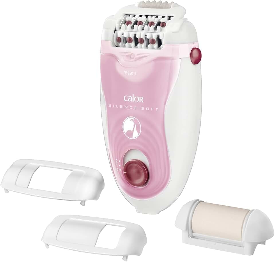 Calor Silence Soft Epilateur, 24 pinces précision, Ultra silencieux, Technologie microcontact, 3 accessoires, Fabriqué en France EP5620C0