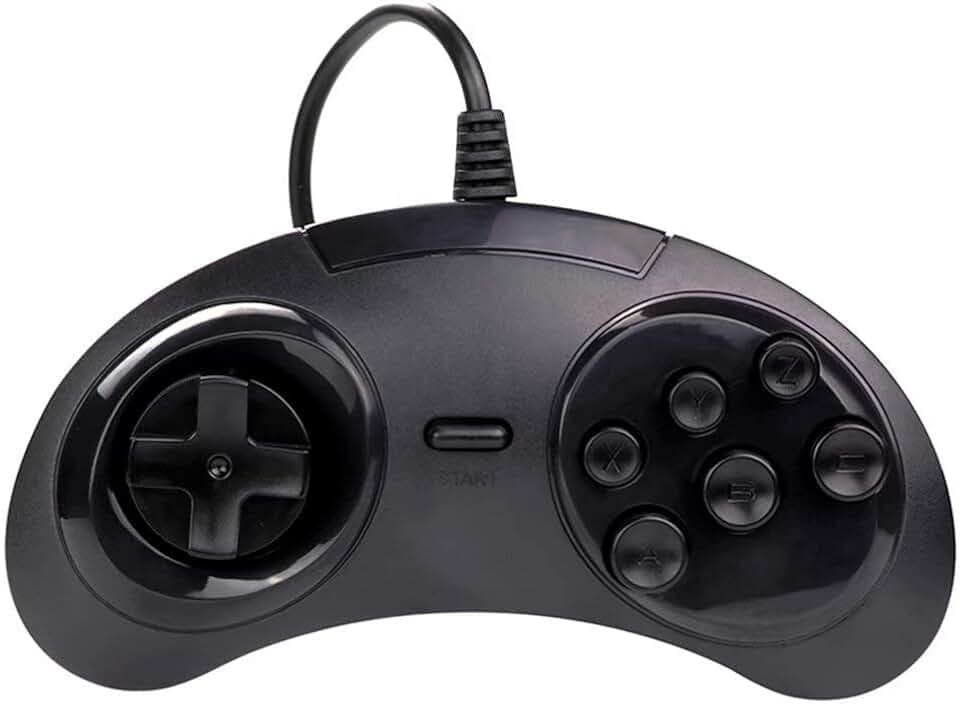 Yangeh Manette de Jeu USB 6 Boutons pour PC Mac Mega Drive
