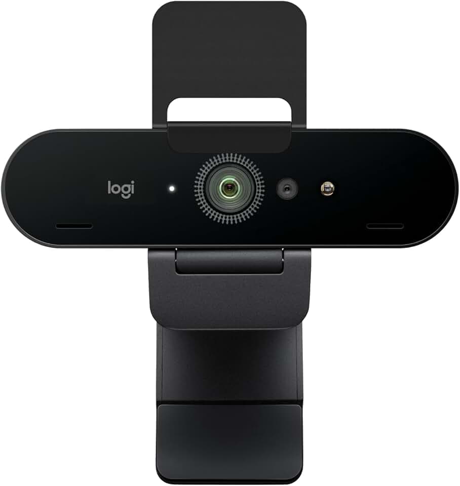 Logitech Brio 4K Webcam pour Professionnels, Connexion biométrique avec Windows, Correction Automatique de l’éclairage,réduction Active du Bruit, Microsoft Teams, Zoom, Google Meet, PC/Mac - Graphite