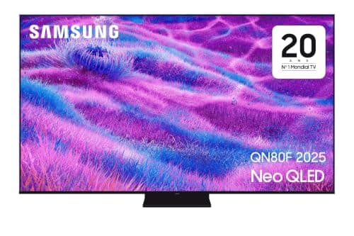 Samsung TV AI Mini LED 75 Pouces Neo QLED QN80F 4K Smart TV, Quantum Matrix Core, Processeur NQ4 AI Gen2, WiFi, Airplay, HDR, Q-Symphony, OTS Lite, Knox Security, Gaming Hub, Bixby, Dolby Atmos