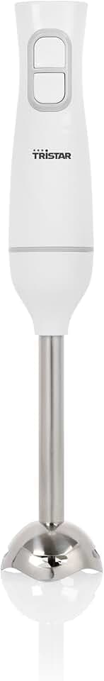Tristar Mixeur plongeant, Pied en acier inoxydable, Fonction Pulse et Turbo, Forme ergonomique, Blanc, MX-4880