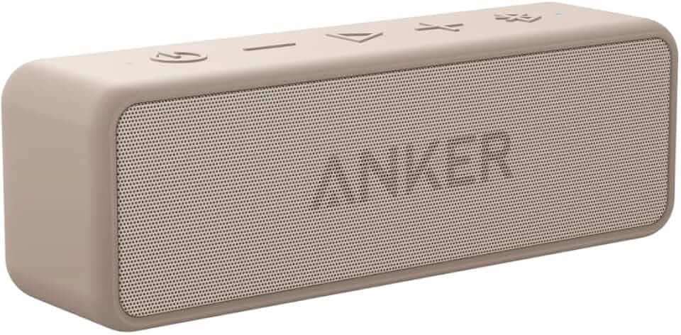 Soundcore Anker 2 Enceinte Bluetooth Portable avec Son stéréo de 12 W, BassUp, IPX7 étanche, Lecture 24 Heures, appairage stéréo sans Fil, pour Maison, extérieur et Voyage