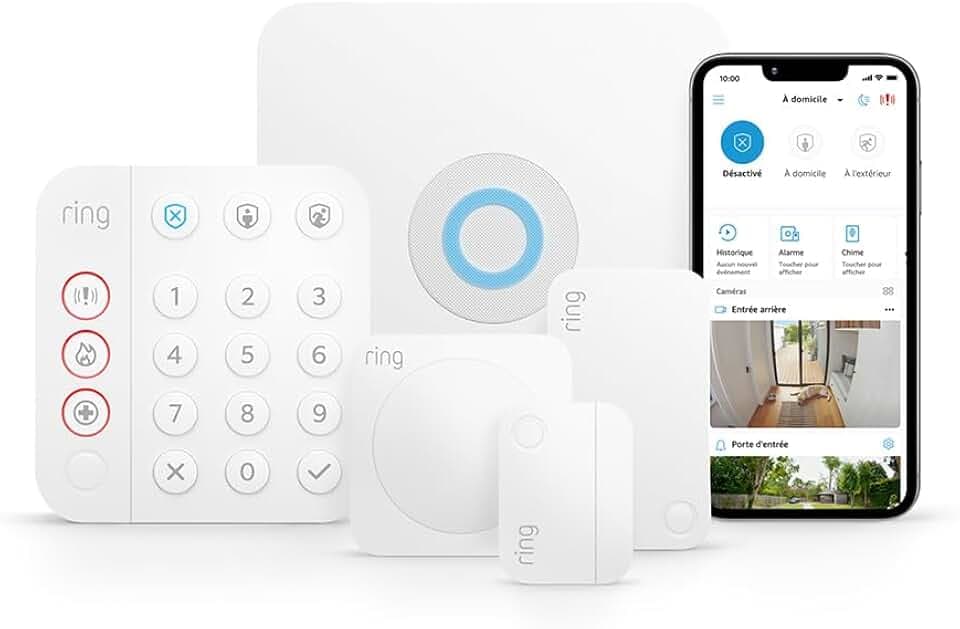 Kit Ring Alarm - S | Alarme de maison sans fil connectée, système de sécurité avec surveillance assistée en option | Sans engagement à long terme, Fonctionne avec Alexa
