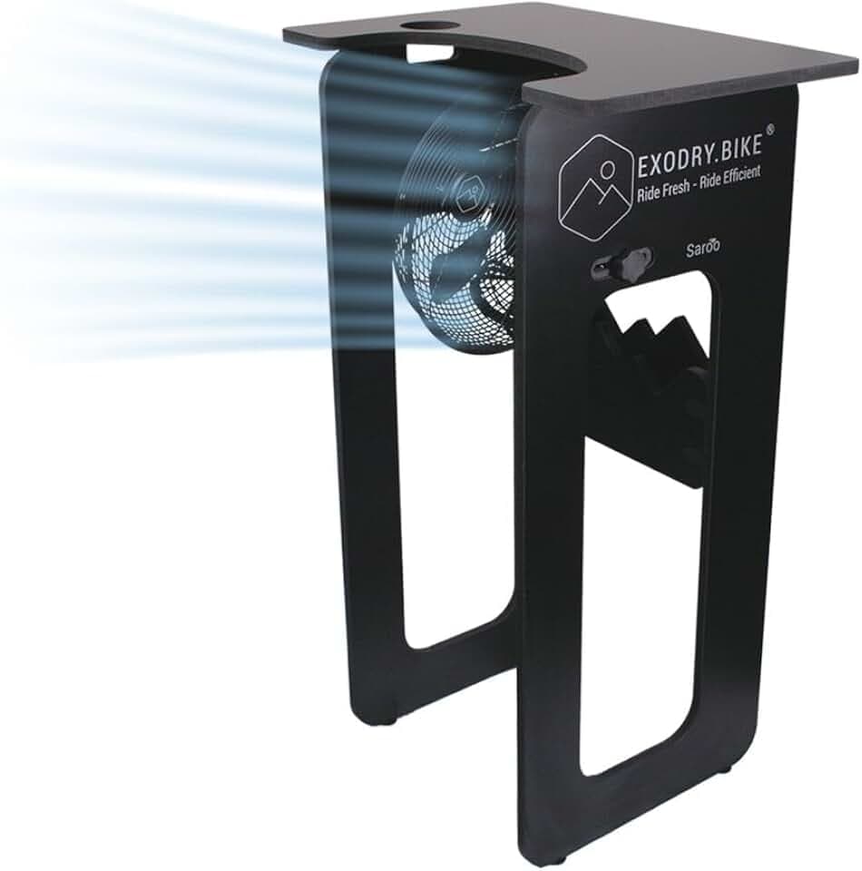 Saroo - Bureau d'Entraînement pour Cyclisme Indoor - avec Ventilation Réglable - Support pour Appareils multimédia - Compatible Tout Home Trainer - Fabriqué en France