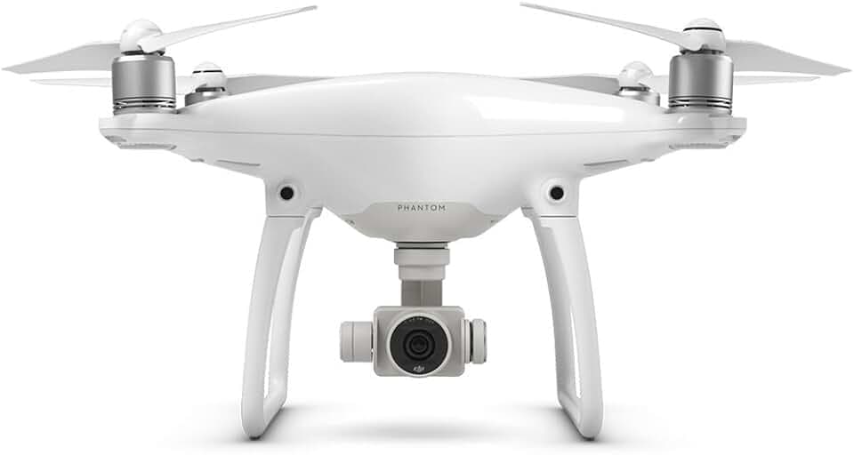 DJI Phantom 4 (Version UE) - Drone Quadricoptère avec Caméra - Offre 30-Min de Vol - Caméra 4K - Photos & Vidéos HD - Design Élégant - 5 Capteurs Optiques - Radiocommande avec Support Mobile